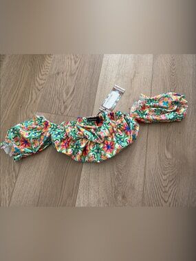 Boohoo Multicolor Paisley Bandeau Top